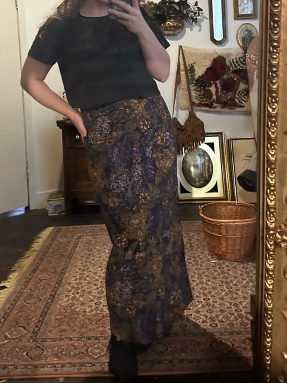 Floral  Skirt in Purple